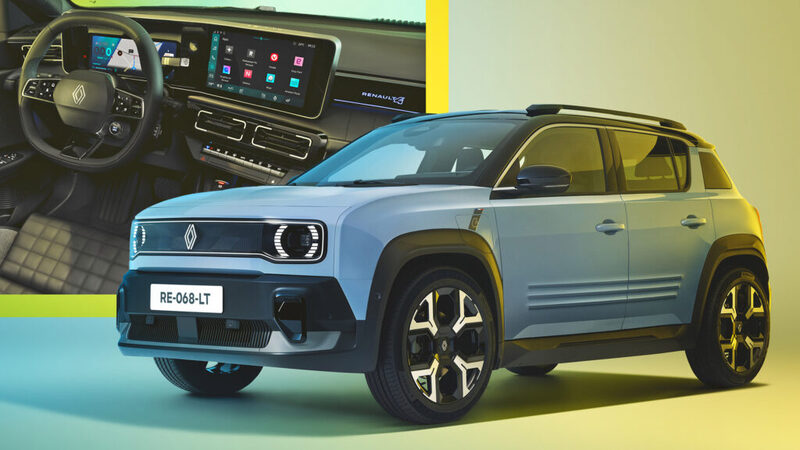 التصميم الخارجي والداخلي في Renault 4 الكهربائية