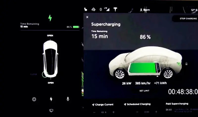 الشحن السريع يؤثر على عمر البطارية في السيارات الكهربائية