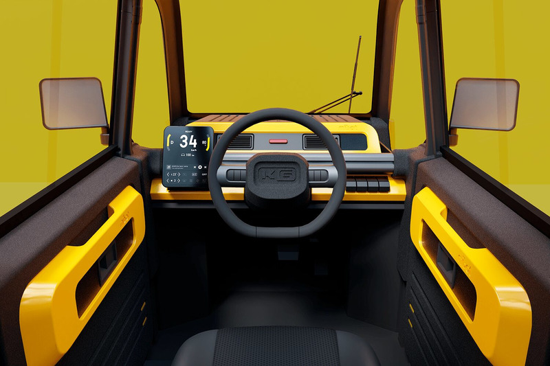 المقصورة الداخلية لسيارة mibot