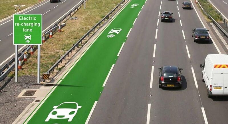 تقنية الشحن الديناميكي أثناء القيادة للسيارات الكهربائية